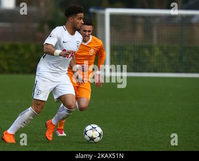 Keanan Bennetts von Tottenham Hotspur U19s während des UEFA Youth League - Quarter - Finales Spiel zwischen Tottenham Hotspur U19s und FC Porto U19s im Tottenham Hotspur Training Center, in London, Großbritannien, am 13. März 2018. (Foto von Kieran Galvin/NurPhoto) Stockfoto