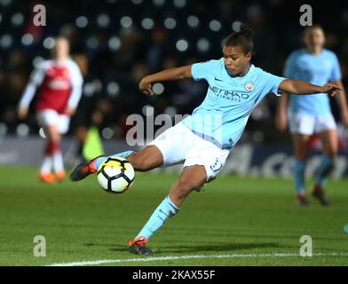 Nikita Parris von Manchester City WFC während des FA WSL Continental Tyres Cup Finalmatches zwischen Arsenal und Manchester City Women im Adams Park Stadium, Wycombe England am 14. März 2018 (Foto: Kieran Galvin/NurPhoto) Stockfoto