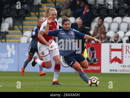 Kit Graham von Charlton Athletic Women beim Viertelfinale des SSE Women's FA Cup zwischen Arsenal und Charlton Athletic Women am 25. März 2018 im Meadow Park Borehamwood FC in London, Großbritannien. (Foto von Kieran Galvin/NurPhoto) Stockfoto