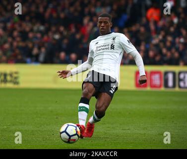 Liverpools Georginio Wijnaldum während des Premiership League-Spiels zwischen Crystal Palace und Liverpool am 31. März 2018 in Wembley, London, England. (Foto von Kieran Galvin/NurPhoto) Stockfoto