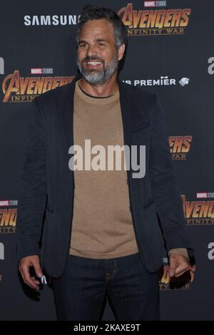 Der Schauspieler Mark Ruffalo mit der Hauptrolle als Hulk am 05. April 2018 im Cinepolis Parque Toreo in Mexiko-Stadt, Mexiko, auf dem schwarzen Teppich von Avengers: Infinitywar zu sehen ist (Foto: Carlos Tischler/NurPhoto) Stockfoto