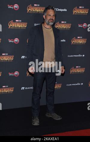 Der Schauspieler Mark Ruffalo mit der Hauptrolle als Hulk am 05. April 2018 im Cinepolis Parque Toreo in Mexiko-Stadt, Mexiko, auf dem schwarzen Teppich von Avengers: Infinitywar zu sehen ist (Foto: Carlos Tischler/NurPhoto) Stockfoto