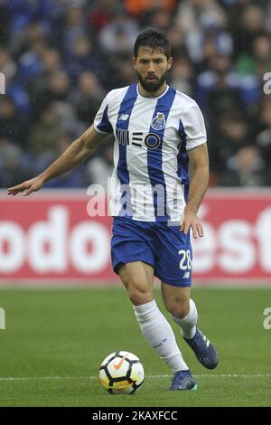 Portos brasilianischer Verteidiger, der am 8. April 2018 im Dragao Stadium in Porto beim Premier League 2017/18-Spiel zwischen dem FC Porto gegen CD Aves stattfand. (Foto von Pedro Lopes / DPI / NurPhoto) Stockfoto