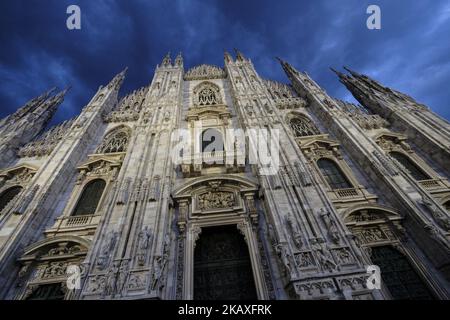 (4/1/2018) die Kathedrale von Mailand, ist eine gotische Kathedrale an der Piazza del Duomo in Mailand. (Foto von Oscar Gonzalez/NurPhoto) Stockfoto