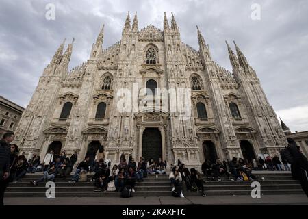 (4/1/2018) die Kathedrale von Mailand, ist eine gotische Kathedrale an der Piazza del Duomo in Mailand. (Foto von Oscar Gonzalez/NurPhoto) Stockfoto