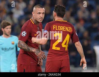 Radja Nainggolan beim UEFA Champions League Viertelfinale zwischen AS Roma und FC Barcelona am 10. April 2018 im Olympiastadion in Rom, Italien. (Foto von Silvia Lore/NurPhoto) Stockfoto