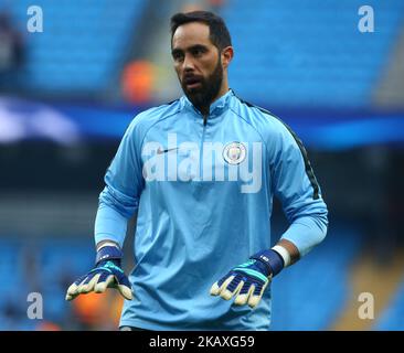 Claudio Bravo von Manchester City beim UEFA Champions League Quarter Final Second Leg Match zwischen Manchester City und Liverpool im Etihad Stadium am 10. April 2018 in Manchester, England. (Foto von Kieran Galvin/NurPhoto) Stockfoto