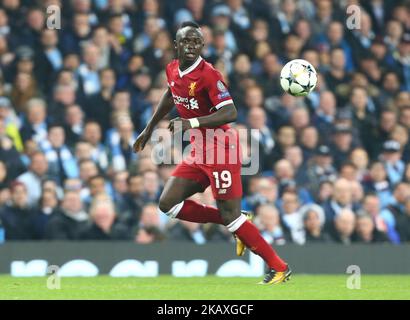 Liverpools Sadio Mane beim UEFA Champions League Quarter Final Second Leg Match zwischen Manchester City und Liverpool im Etihad Stadium am 10. April 2018 in Manchester, England. (Foto von Kieran Galvin/NurPhoto) Stockfoto