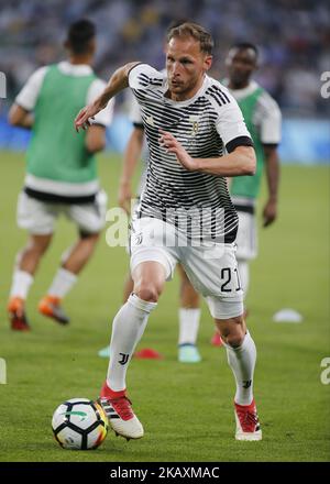 Benedikt Howedes während der Serie Ein Spiel zwischen Juventus und Napoli, in Turin, am 22. April 2018 (Foto: Loris Roselli/NurPhoto). Stockfoto