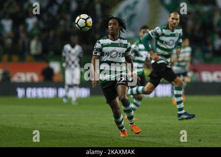 Sporting CP Mittelfeldspieler Gelson Martins aus Portugal während der Premier League 2017/18 Spiel zwischen Sporting CP und Boavista FC, im Alvalade Stadium in Lissabon am 22. April 2018. (Foto von Paulo Nascimento / DPI / NurPhoto) Stockfoto