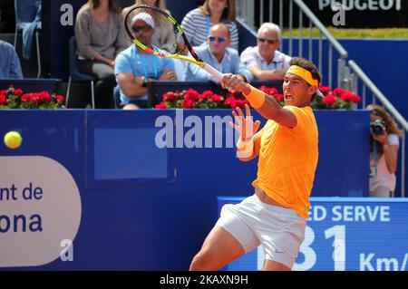 Rafa Nadal gegen Roberto Carballes Baena beim Barcelona Open Banc Sabadell am 25.. April 2018 in Barcelona, Spanien. -- (Foto von Urbanandsport/NurPhoto) Stockfoto