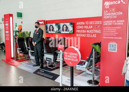 Bogota Colombia, internationaler Flughafen El Dorado Aeropuerto Internacional El Dorado Terminal innen, Avianca Airlines Sitzplatzvertreter, si Stockfoto