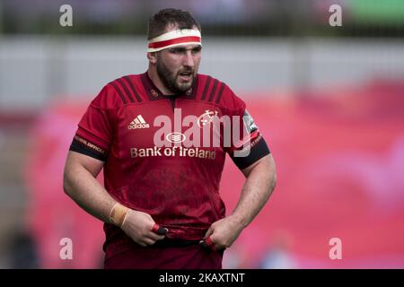 James Cronin aus Münster während des Guinness PRO14 Halbfinalspiels zwischen Munster Rugby und Edinburgh Rugby am 5. Mai 2018 im Thomond Park Stadium in Limerick, Irland (Foto: Andrew Surma/NurPhoto) Stockfoto