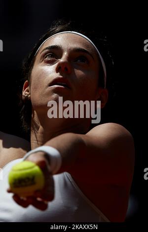 Caroline Garcia aus Frankreich ist am sechsten Tag des Tennisturniers der Mutua Madrid Open im Caja Magica am 10. Mai 2018 in Madrid, Spanien, im Spiel gegen die Spanierin Carla Suarez Navarro (Foto: David Aliaga/NurPhoto) Stockfoto