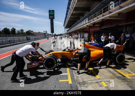 02 Stoffel Vandoorne aus Belgien mit McLaren Renault MCL33 während der spanischen Formel-1-Saisonprüfungen junger Fahrer auf dem Circuit de Barcelona - Catalunya am 15.. Und 16.. März 2018 in Montmelo, Spanien. (Foto von Xavier Bonilla/NurPhoto) Stockfoto