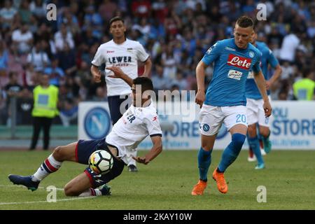 Piotr Zieliski (SSC Napoli) während der italienischen Serie A Fußball SSC Napoli gegen FC Crotone im Stadion S. Paolo in Neapel am 20. Mai 2018 (Foto von Paolo Manzo/NurPhoto) Stockfoto