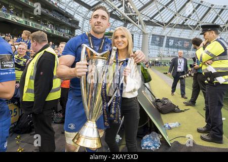 Jack Conan von Leinster beim Guinness PRO14 Final Match zwischen Leinster Rugby und Scarlets im Aviva Stadium in Dublin, Irland, am 26. Mai 2018 (Foto von Andrew Surma/NurPhoto) Stockfoto