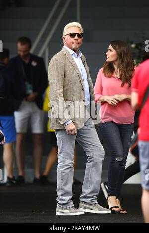 Boris Becker gesehen in Paris während des Tennis Roland Garros Turniers. Boris Becker trennt sich von Frau Lilly. Am 29. Mai 2018. (Foto von Mehdi Taamallah/NurPhoto) Stockfoto