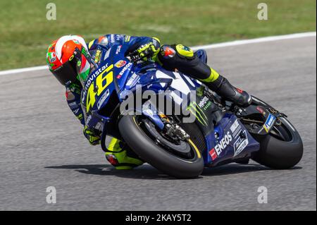 Valentino Rossi von Movistar Yamaha MotoGP während des MotoGP Italien Grand Prix Qualifyng 2018 am 2. Juni 2018 in Circuito del Mugello, Florenz, Italien. (Foto von Giuseppe Maffia/NurPhoto) Stockfoto