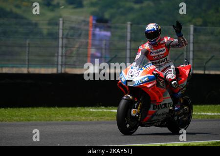 #04 ANDREA DOVIZIOSO aus Italien, Ducati Team, Ducati Desmosedici GP18, Gran Premio d'Italia Oakley, während des Qualifyings am Samstag auf dem internationalen Kurs von Mugello für die MotoGP-Weltmeisterschaft 6., vom 1.. Bis 3.. Juni (Foto: Felice Monteleone/NurPhoto) Stockfoto