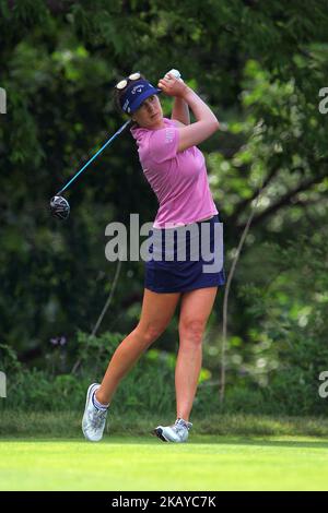 Sandra Gal aus Köln trifft am Freitag, 15. Juni 2018, beim zweiten Lauf des Meijer LPGA Classic Golfturniers im Blythefield Country Club in Belmont, MI, USA, vom 8.-Abschlag. (Foto von Amy Lemus/NurPhoto) Stockfoto