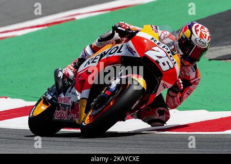 Der Spanier Dani Pedrosa vom Repsol Honda Team fuhr mit seinem Honda während des Qualifying, Moto GP von Catalunya am Circuit de Catalunya am 16. Juni 2018 in Barcelona, Spanien. (Foto von Joan Cros/NurPhoto) Stockfoto