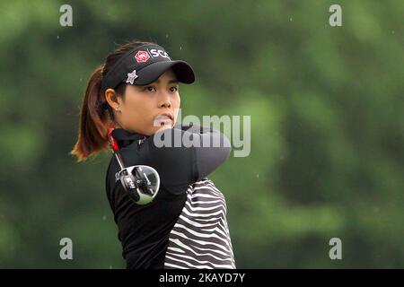 Moriya Jutanugarn aus Bangkok, Thailand trifft beim dritten Lauf des Meijer LPGA Classic Golfturniers im Blythefield Country Club in Belmont, MI, USA, am Samstag, 16. Juni 2018 vom 5.-Abschlag. (Foto von Amy Lemus/NurPhoto) Stockfoto