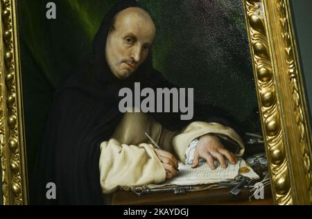 'Portrait of Dominican Friar' - Lotto, Lorenzo (1480-1556), im Museo Nacional del Prado in Madrid, Spanien am 17. Juni 2018. Das Prado Museum präsentiert die erste große monographische Ausstellung, die den Porträts von Lorenzo Lotto gewidmet ist. Organisiert mit der National Gallery of London, kann es von 06/19/2018 - 09/30/2018 besucht werden (Foto von Oscar Gonzalez/NurPhoto) Stockfoto