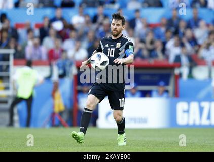 Gruppe D Argetnina gegen Island - FIFA World Cup Russia 2018 LionelMessi (Argentinien) am 16. Juni 2018 im Spartak-Stadion in Moskau, Russland. (Foto von Matteo Ciambelli/NurPhoto) Stockfoto