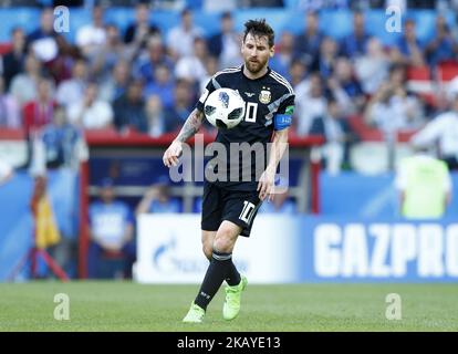 Gruppe D Argetnina gegen Island - FIFA World Cup Russia 2018 LionelMessi (Argentinien) am 16. Juni 2018 im Spartak-Stadion in Moskau, Russland. (Foto von Matteo Ciambelli/NurPhoto) Stockfoto