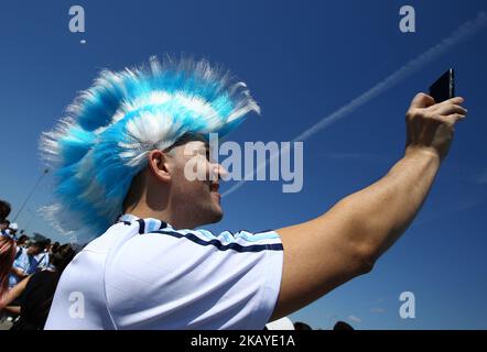 Gruppe D Argetnina gegen Island – FIFA Fußball-Weltmeisterschaft Russland 2018 Argentinische Fans am 16. Juni 2018 im Spartak-Stadion in Moskau, Russland. (Foto von Matteo Ciambelli/NurPhoto) Stockfoto