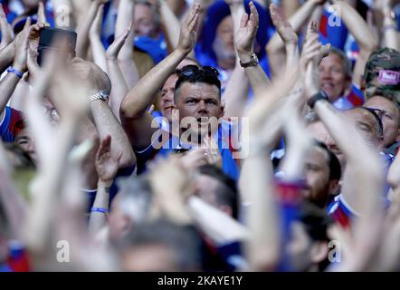 Gruppe D Argetnina gegen Island - FIFA Fußball-Weltmeisterschaft Russland 2018 Island-Fans im Spartak-Stadion in Moskau, Russland am 16. Juni 2018. (Foto von Matteo Ciambelli/NurPhoto) Stockfoto