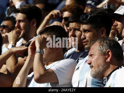 Gruppe D Argetnina gegen Island – FIFA Fußball-Weltmeisterschaft Russland 2018 Argentinische Fans am 16. Juni 2018 im Spartak-Stadion in Moskau, Russland. (Foto von Matteo Ciambelli/NurPhoto) Stockfoto