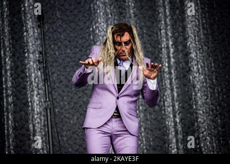 Maynard James Keenan von A Perfect Circle tritt am 16. Juni 2018 beim Pinkpop Festival 2018 in Landgraaf, Niederlande, live auf. (Foto von Roberto Finizio/NurPhoto) Stockfoto