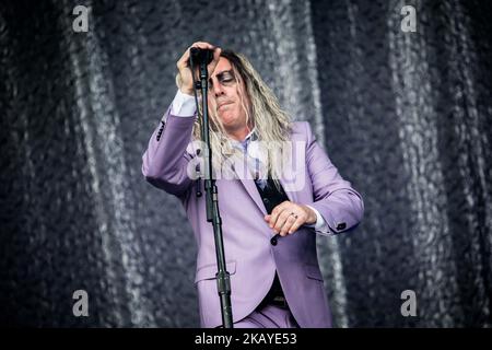 Maynard James Keenan von A Perfect Circle tritt am 16. Juni 2018 beim Pinkpop Festival 2018 in Landgraaf, Niederlande, live auf. (Foto von Roberto Finizio/NurPhoto) Stockfoto