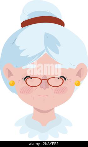 frau santa claus Gesicht Stock Vektor