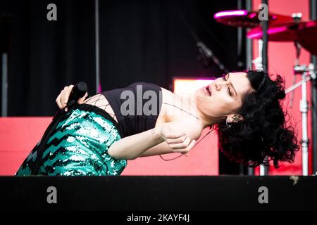 Jessie J spielt live beim Pinkpop Festival 2018 in Landgraaf Niederlande (Foto: Roberto Finizio/NurPhoto) Stockfoto