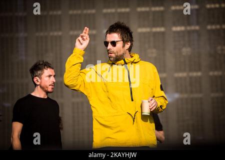 Liam Gallagher tritt am 21. Juni 2018 live auf der I-Days 2018 Area Expo Experience in Mailand, Italien, auf. (Foto von Roberto Finizio/NurPhoto) Stockfoto