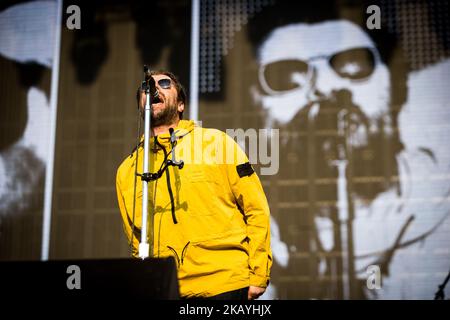 Liam Gallagher tritt am 21. Juni 2018 live auf der I-Days 2018 Area Expo Experience in Mailand, Italien, auf. (Foto von Roberto Finizio/NurPhoto) Stockfoto