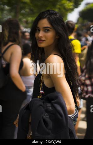 Ein Gast wird während der pariser Herrenmodewoche Frühjahr/Sommer 2019 - Tag 5, in paris, frankreich, am 25. juni 2018 gesehen. (Foto von nataliya petrova/Kindergärtnerfoto) Stockfoto