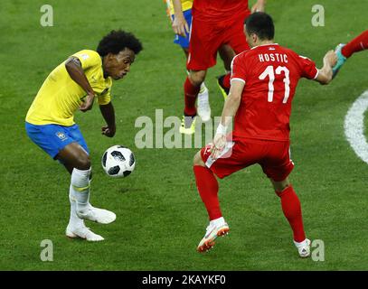 Gruppe E Serbien gegen Brasilien – FIFA Fußball-Weltmeisterschaft Russland 2018 Willian (Brasilien) am 27. Juni 2018 im Spartak-Stadion in Moskau, Russland. (Foto von Matteo Ciambelli/NurPhoto) Stockfoto