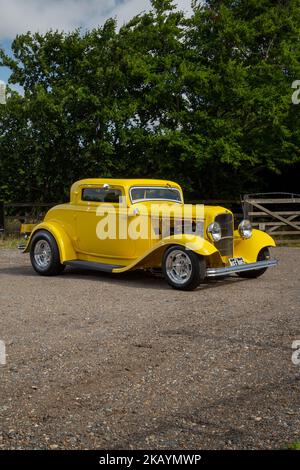 1932 Ford 3 Hot Rod mit Fenster Stockfoto