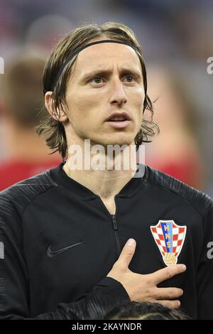 Luka Modric aus Kroatien während der FIFA-Weltmeisterschaft 2018 im Jahr 16 zwischen Kroatien und Dänemark am 1. Juli 2018 im Nischni Nowgorod-Stadion in Nischni Nowgorod, Russland (Foto: Andrew Surma/NurPhoto) Stockfoto