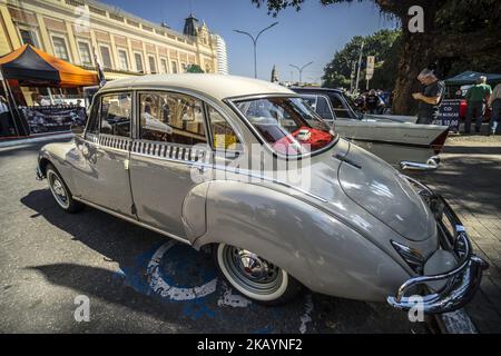 Antike Autos im Luz Park, in Sao Paulo, Brasilien, am 1. Juli 2018. Es passiert jeden ersten Sonntag des Monats im Park des Lichts in São Paulo das Treffen der alten Autos. (Foto von Cris FAGA/NurPhoto) Stockfoto