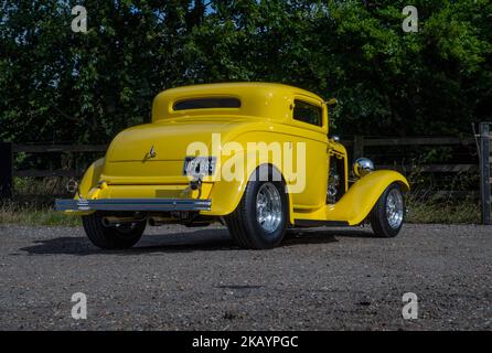 1932 Ford 3 Hot Rod mit Fenster Stockfoto