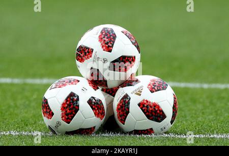 Runde der 16 England gegen Kolumbien - FIFA World Cup Russia 2018 die offiziellen Kugeln telestar im Spartak-Stadion in Moskau, Russland am 3. Juli 2018. (Foto von Matteo Ciambelli/NurPhoto) Stockfoto