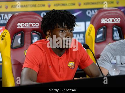 Neuunterzeichnung William Bianda während der Pressekonferenz im AS Roma Training Center am 07. Juli 2018 in Rom, Italien. (Foto von Silvia Lore/NurPhoto) Stockfoto