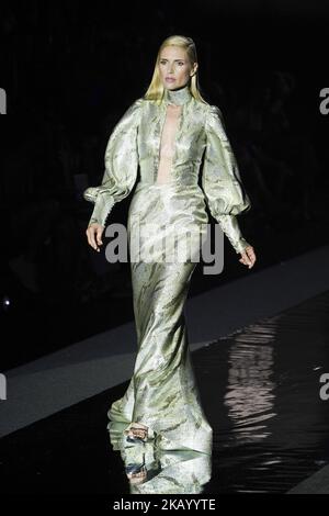 Judit Masco bei der Modenschau auf der Mercedes-Benz Fashion Week Madrid (MBFWM) Frühjahr/Sommer 2019, in IFEMA Madrid, Spanien, 10. Juli 2018. (Foto von Oscar Gonzalez/NurPhoto) Stockfoto