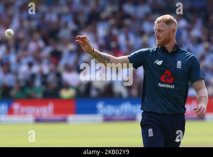 Der englische Ben Stokes beim 2. Royal London One Day International Series Match zwischen England und Indien am Lords Cricket Ground in London, England, am 14. Juli 2018. (Foto von Action Foto Sport/NurPhoto) Stockfoto