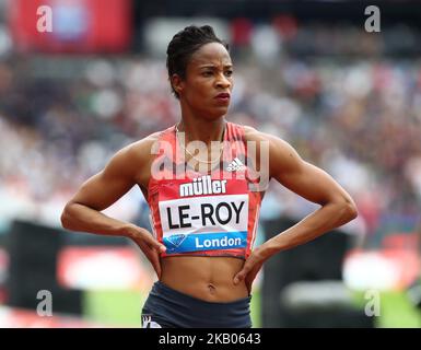 Anastasia Le-Roy aus Jamaika nach dem Frauen-Rennen 400m während der Muller Anniversary Games IAAF Diamond League Day Two im London Stadium am 22. Juli 2018 in London, England. (Foto von Action Foto Sport/NurPhoto) Stockfoto